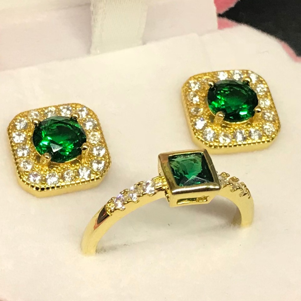 Jewelry set - Ring size 6 + earrings + gift box